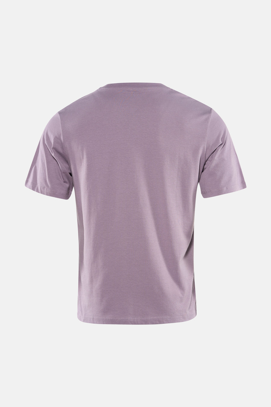 Paars T-shirt met korte mouwen van CORE BY JACK & JONES, gezien van achteren, met effen kleur en afgewerkte zoom.