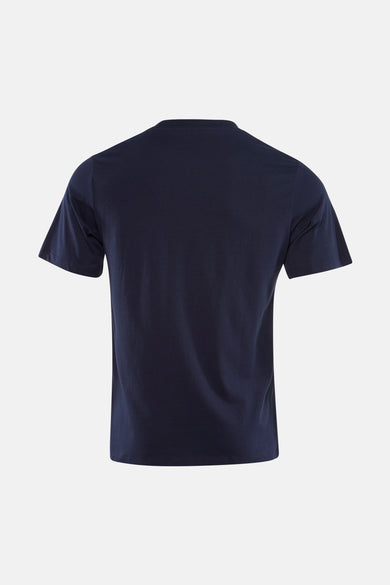 Blauw T-shirt met korte mouwen van ORIGINALS BY JACK & JONES, gezien van achteren.
