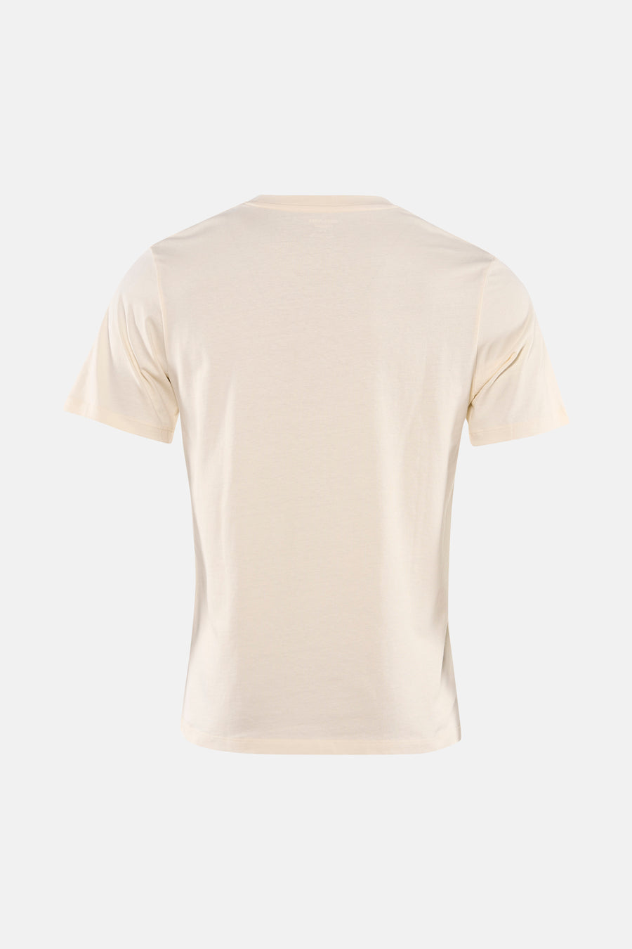 Ecru T-shirt met korte mouwen van ORIGINALS BY JACK & JONES, achterkant in close-up weergegeven.