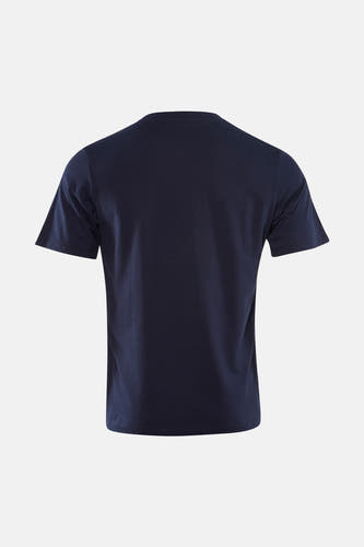 Blauw T-shirt met korte mouwen van ORIGINALS BY JACK & JONES, effen kleur, rug aanzicht.