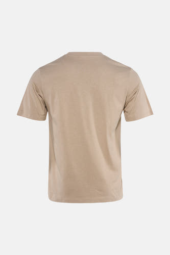 T-shirt beige de CORE BY JACK & JONES à manches courtes et col rond, vue arrière.