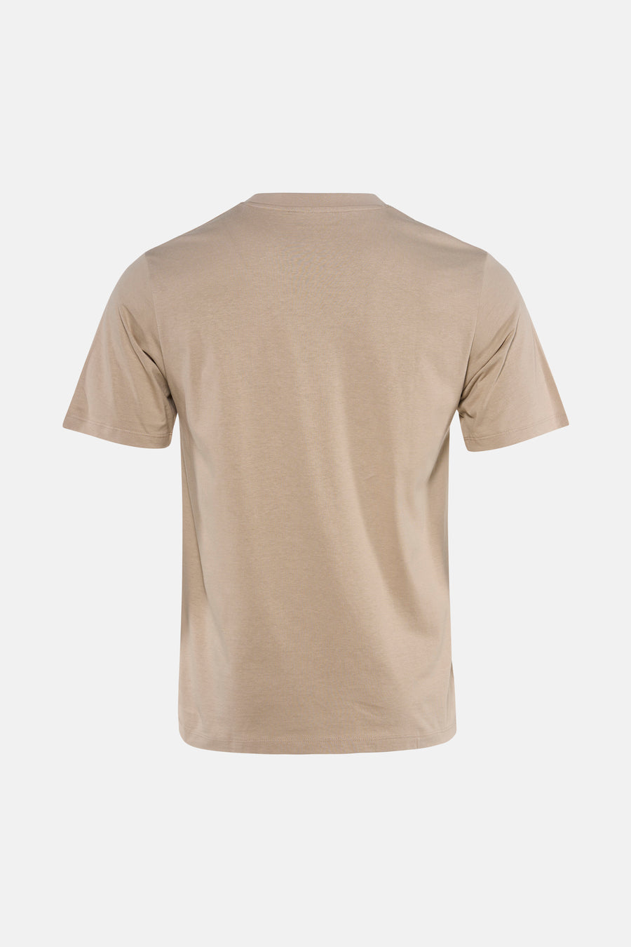 T-shirt beige de CORE BY JACK & JONES à manches courtes et col rond, vue arrière.