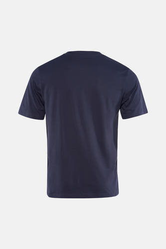 T-shirt bleu foncé de ORIGINALS BY JACK & JONES, uni, vu de dos.