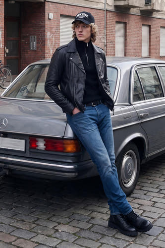 GLENN - dark blue denim