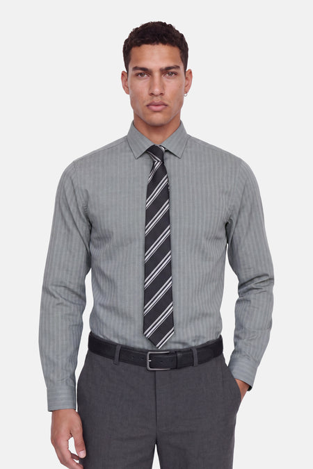 Chemise à manches longues - gris
