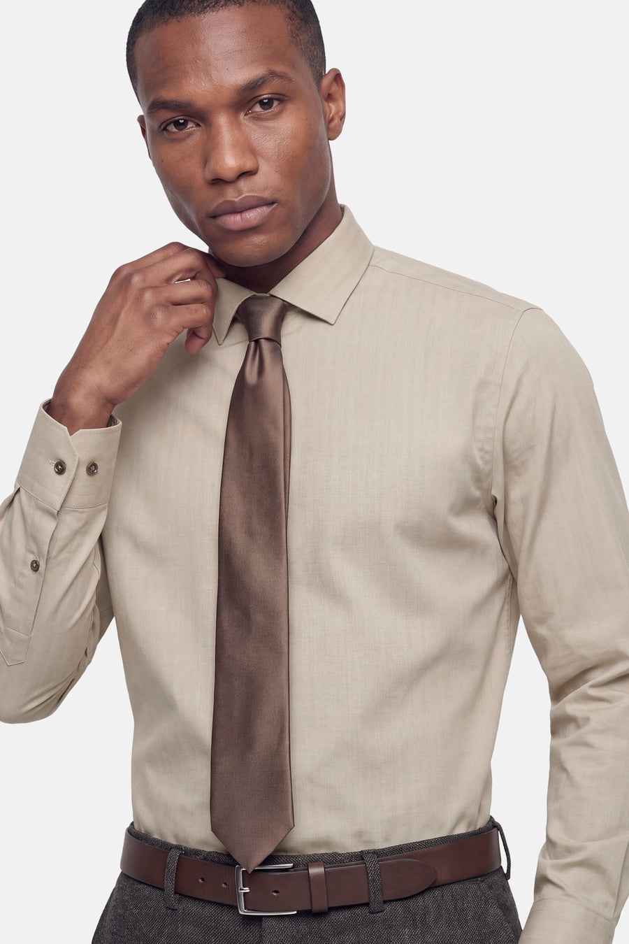 Hemd (lange mouwen) beige - PREMIUM by JACK & JONES