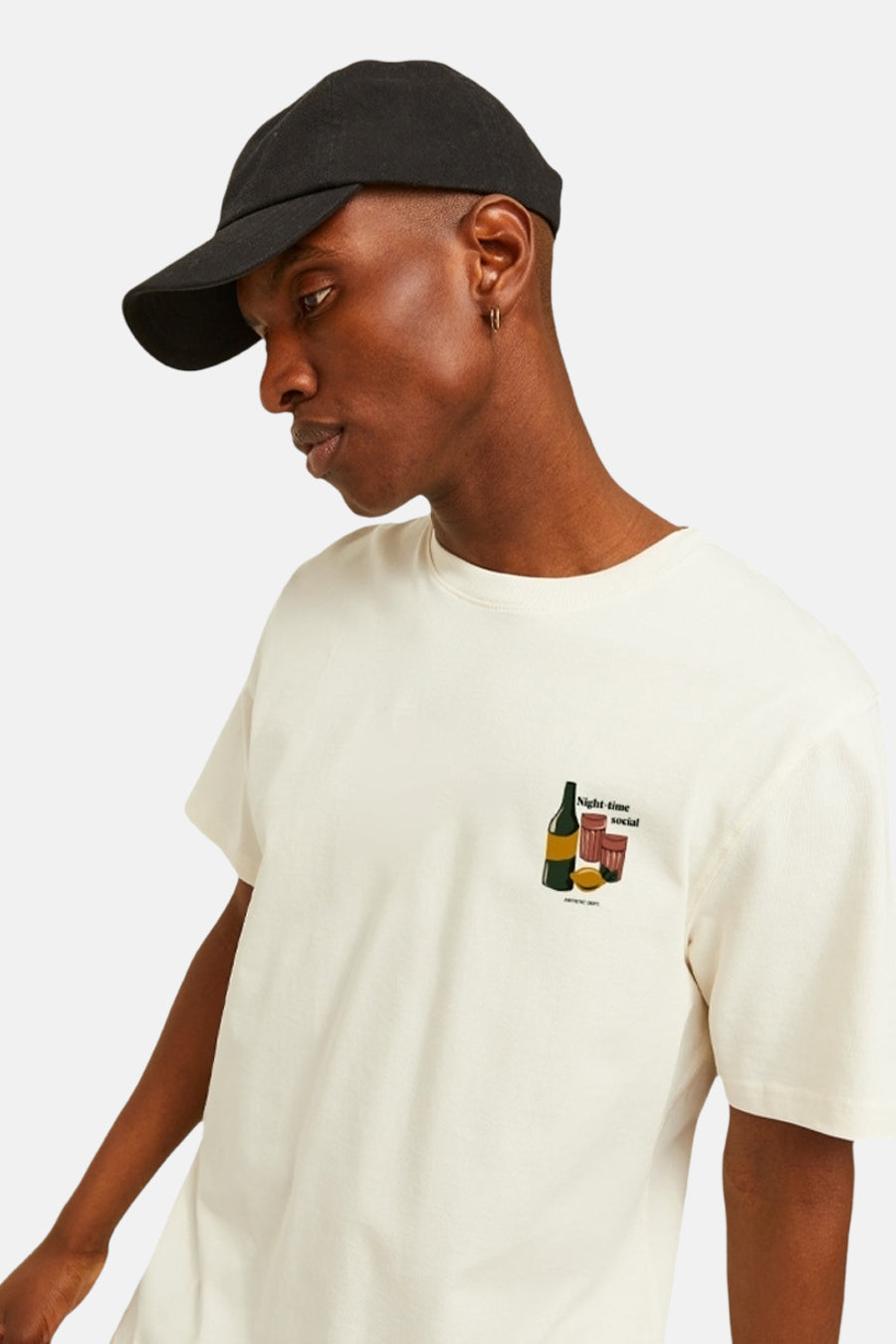 T-shirt met korte mouwen - ecru - ORIGINALS BY JACK & JONES