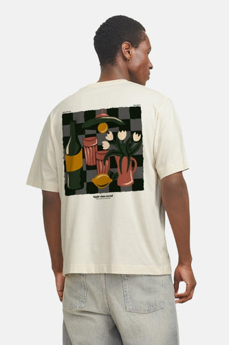 T-shirt met korte mouwen - ecru - ORIGINALS BY JACK & JONES