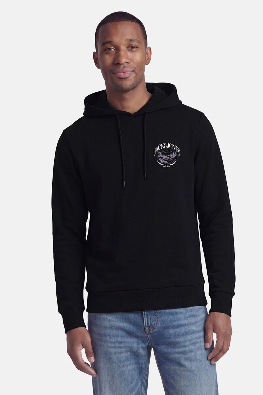 Sweater met kap - zwart