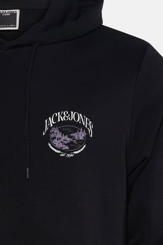 Sweater met kap - zwart