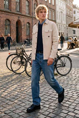 Chemise (manches longues) beige - ORIGINALS BY JACK & JONES