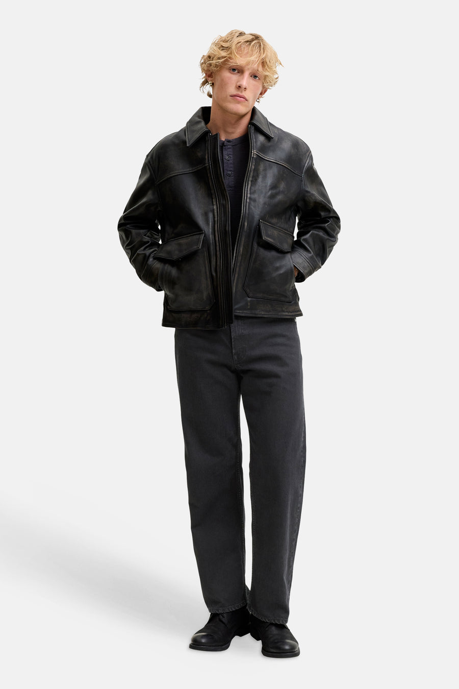 Jeans straight black denim - JACK & JONES JEANS INTELLIGENCE