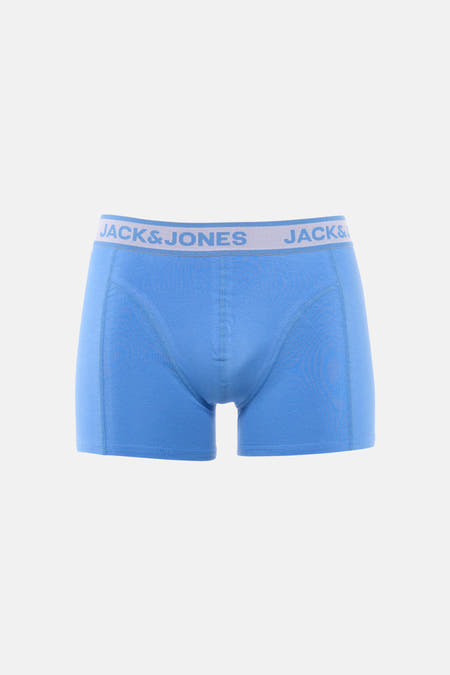 Blauwe boxershort van ACCESSORIES BY JACK & JONES, met een tailleband met logo.