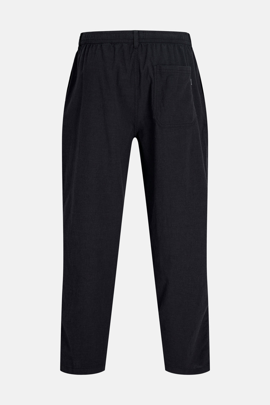 Pantalon de saison élastique noir pour homme de JACK & JONES JEANS INTELLIGENCE, avec taille élastique et poche arrière, dos.
