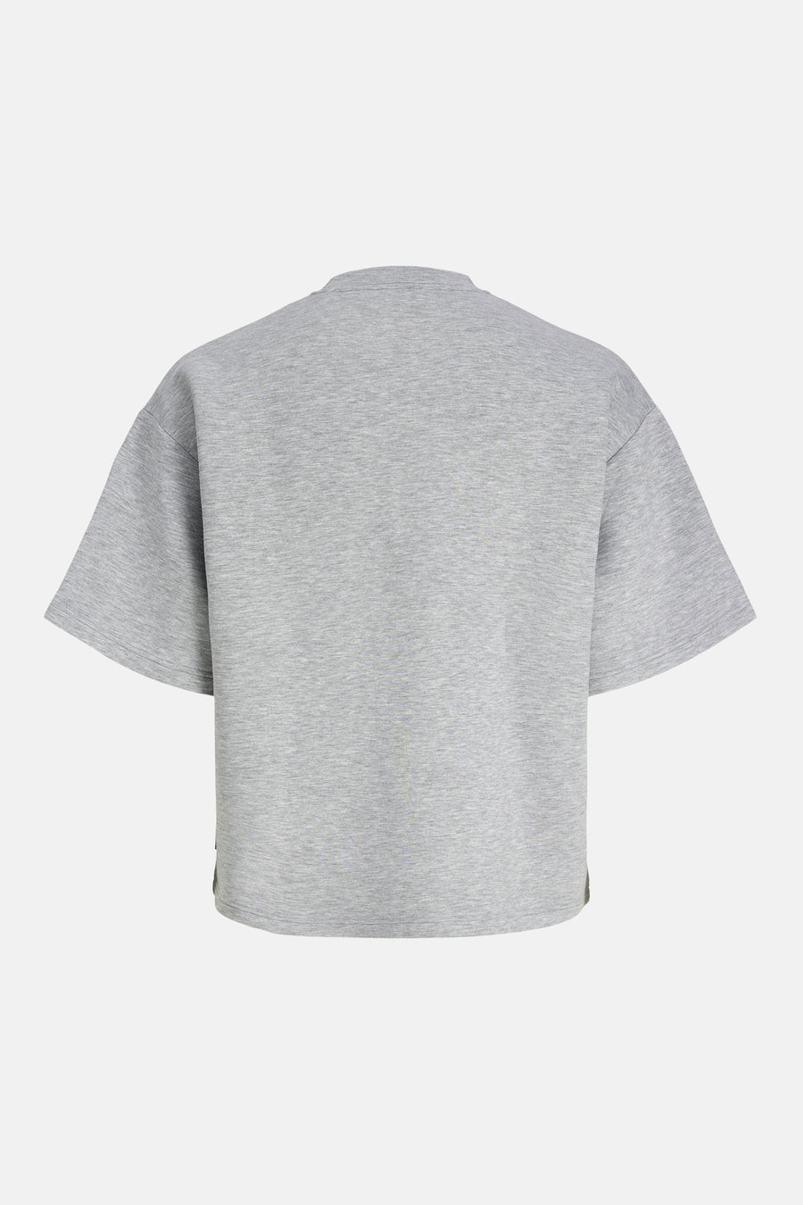 Grijze ronde hals sweater van CORE BY JACK & JONES, achterzijde, melange textuur, oversized fit