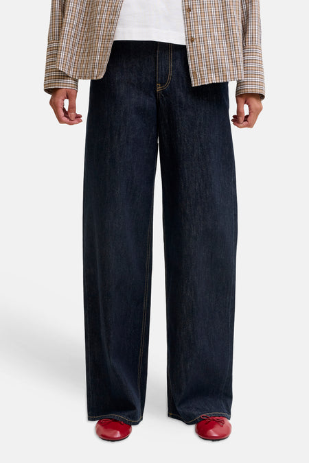Jeans wide dark blue denim - JJXX
