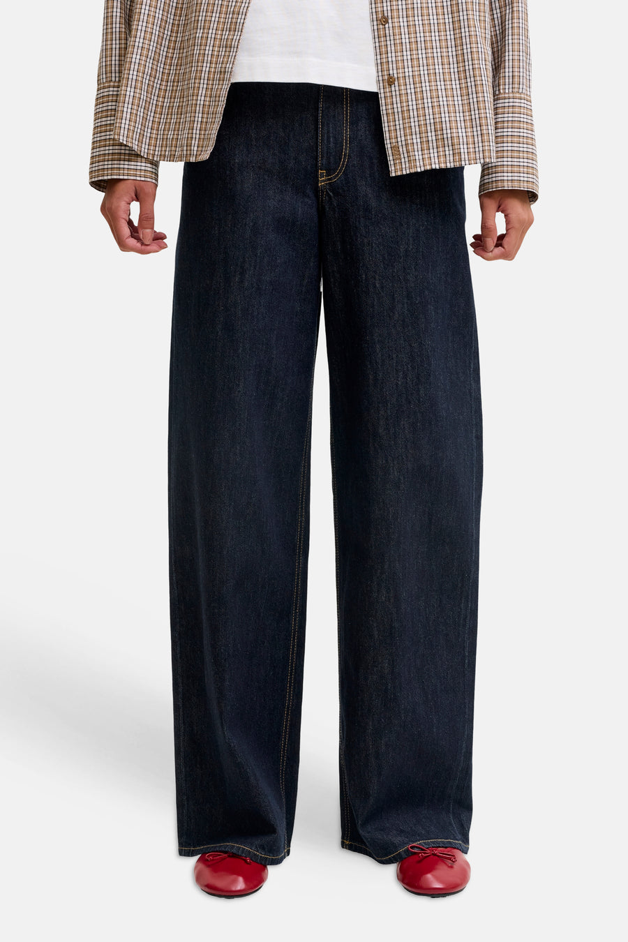 Jeans wide dark blue denim - JJXX