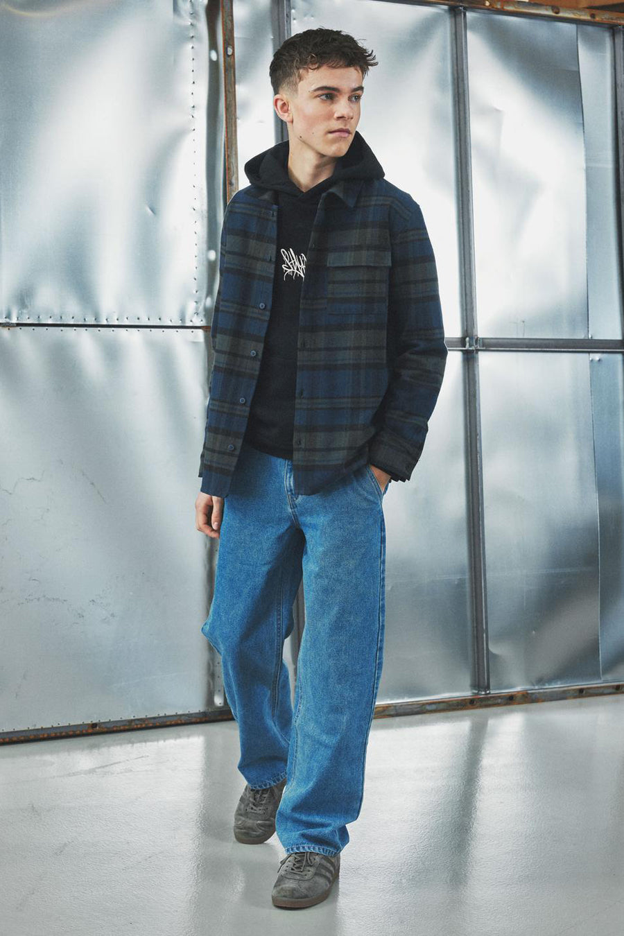 Wide jeans - mid blue denim