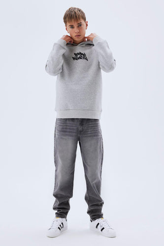 Straight jeans - light grey denim