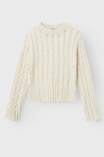 Pull met ronde hals - beige