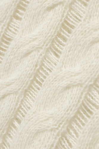 Pull met ronde hals - beige