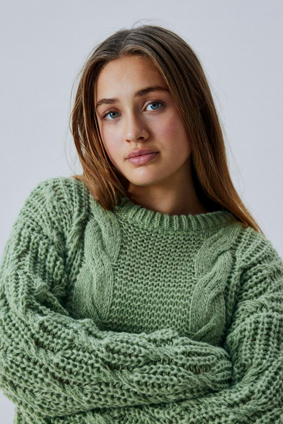 Pull met ronde hals - groen - LMTD