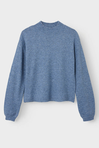 Pull met ronde hals - blauw