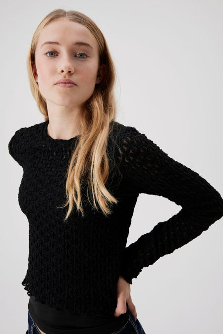 Trui met ronde hals Black denim - LMTD