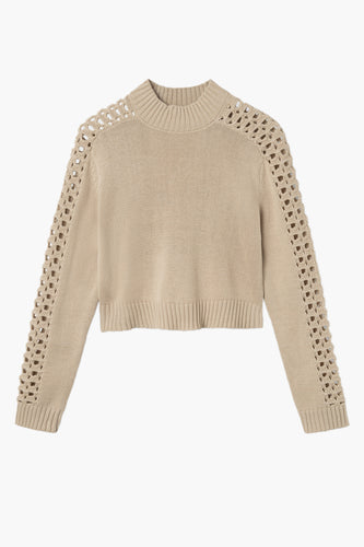 Pull met ronde hals - grijs