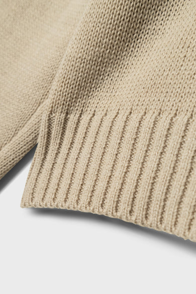 Sweat-shirt gris avec col rond de LMTD, avec un motif tricoté détaillé et des bordures côtelées.