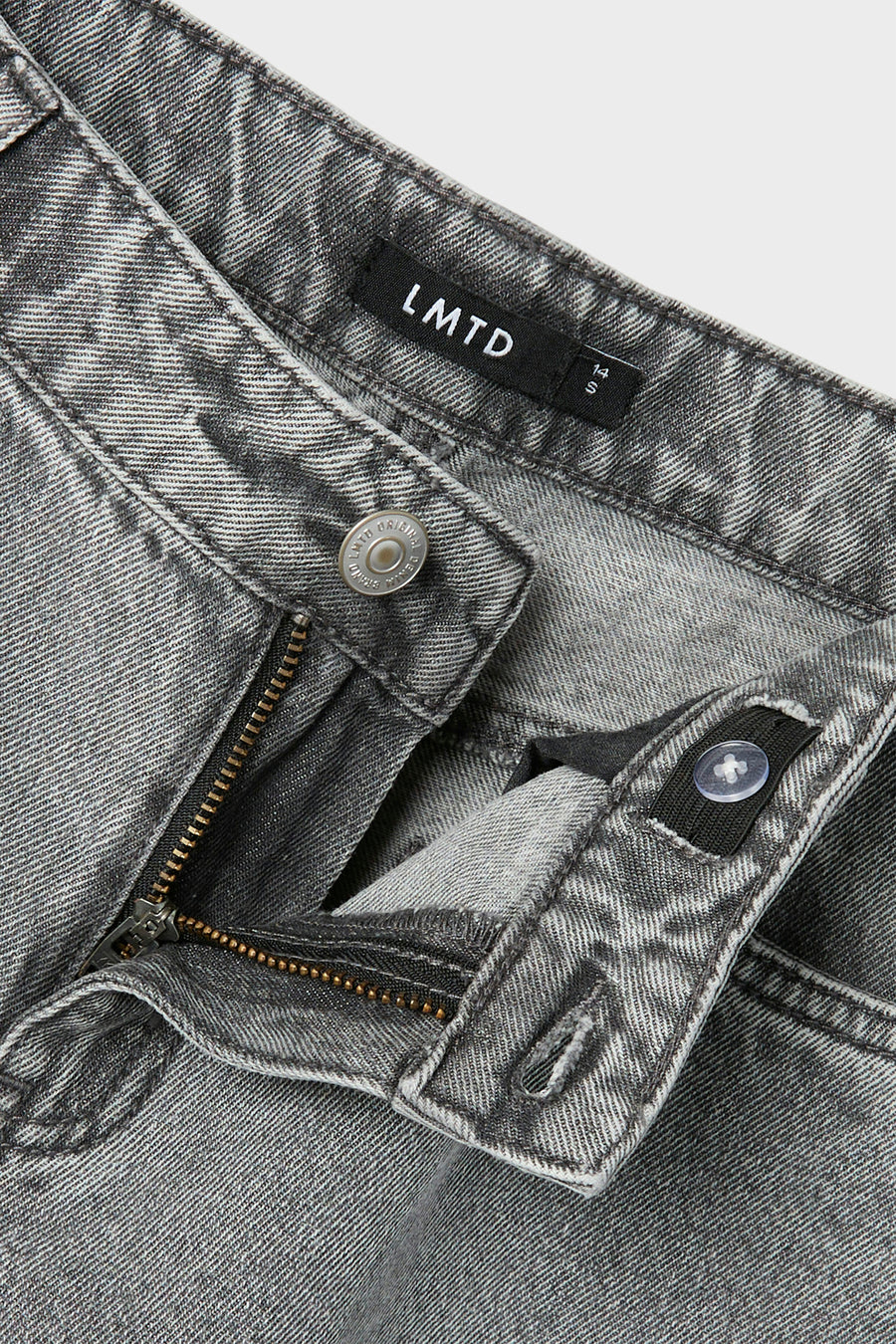 Jeans wide light grey denim - LMTD - LMTD