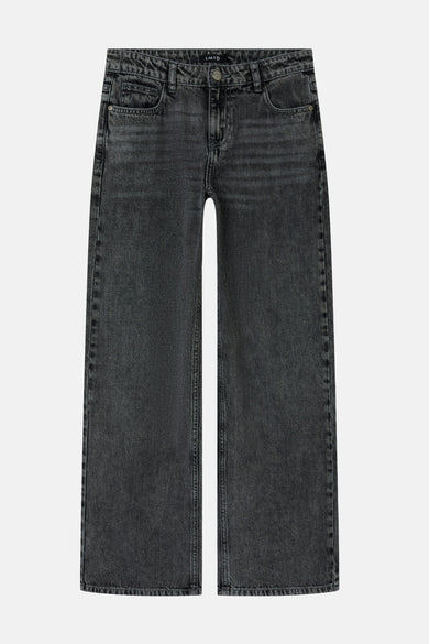 Jean gris large de LMTD, avec effet stonewash et poches.