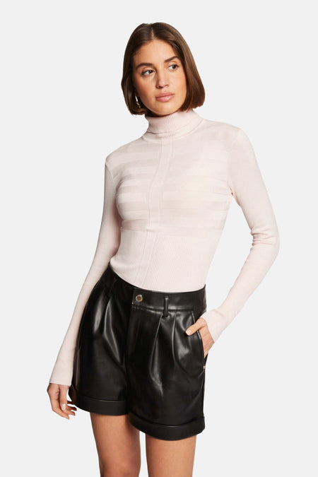 Pull col roulé rose - Morgan De Toi