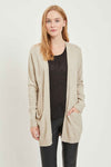 VIRIL OPEN L/S KNIT CARDIGAN - NOOS