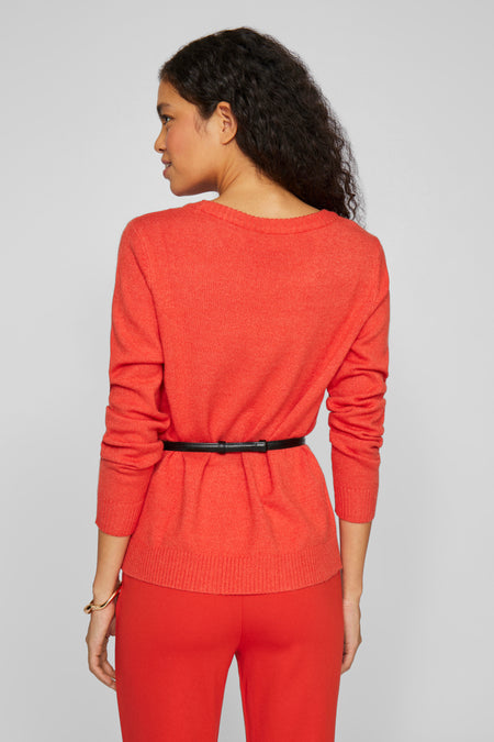 VIRIL O-NECK L/S  KNIT TOP - NOOS