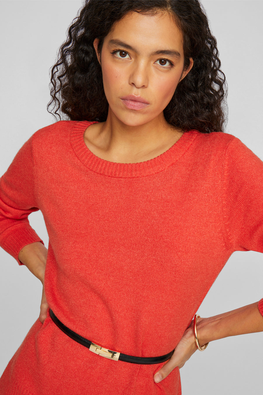 Pull met ronde hals - rood - VILA®