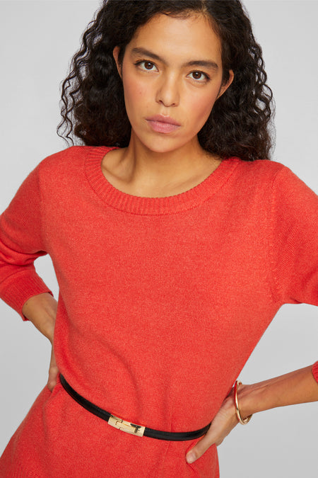 VIRIL O-NECK L/S  KNIT TOP - NOOS