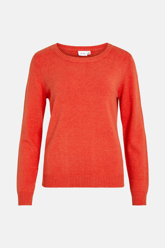 Pull met ronde hals - rood - VILA®