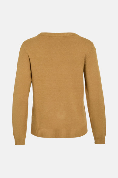 VIRIL O-NECK L/S  KNIT TOP - NOOS