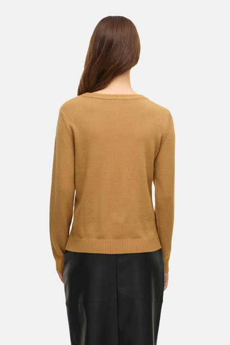 Pull à col rond - Jaune