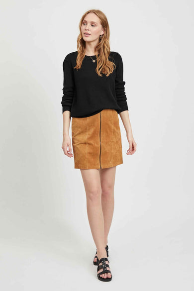 VIRIL O-NECK L/S  KNIT TOP - NOOS