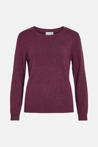 Pull met ronde hals - paars