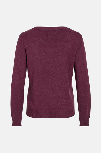 Pull met ronde hals - paars - VILA®