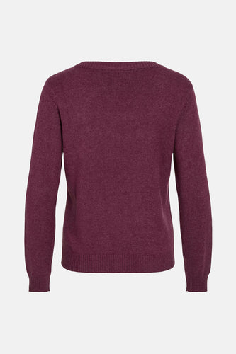 Pull met ronde hals - paars