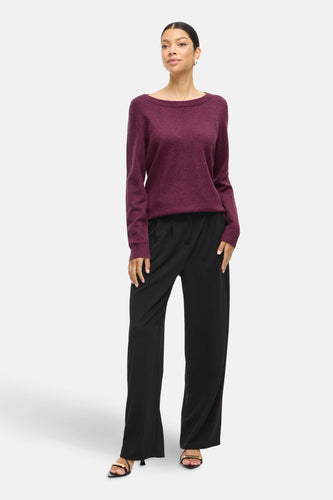 Pull met ronde hals - paars - VILA®