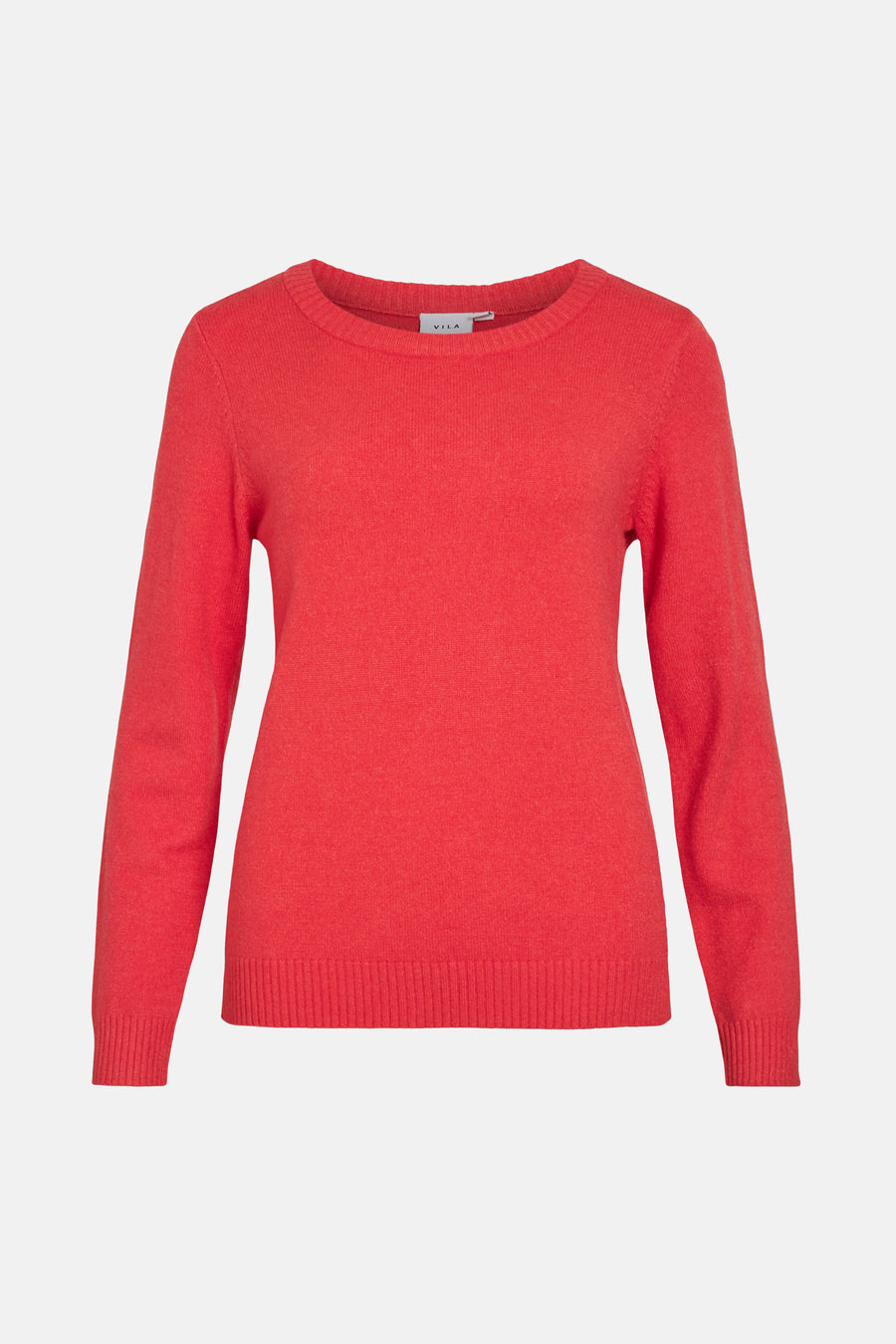 Pull met ronde hals - rood