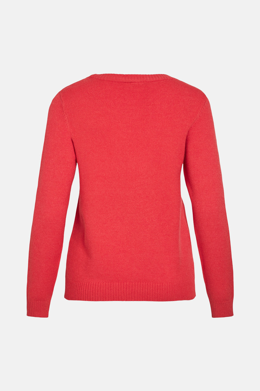 Pull met ronde hals - rood
