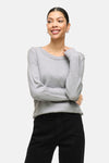 VIRIL O-NECK L/S  KNIT TOP - NOOS