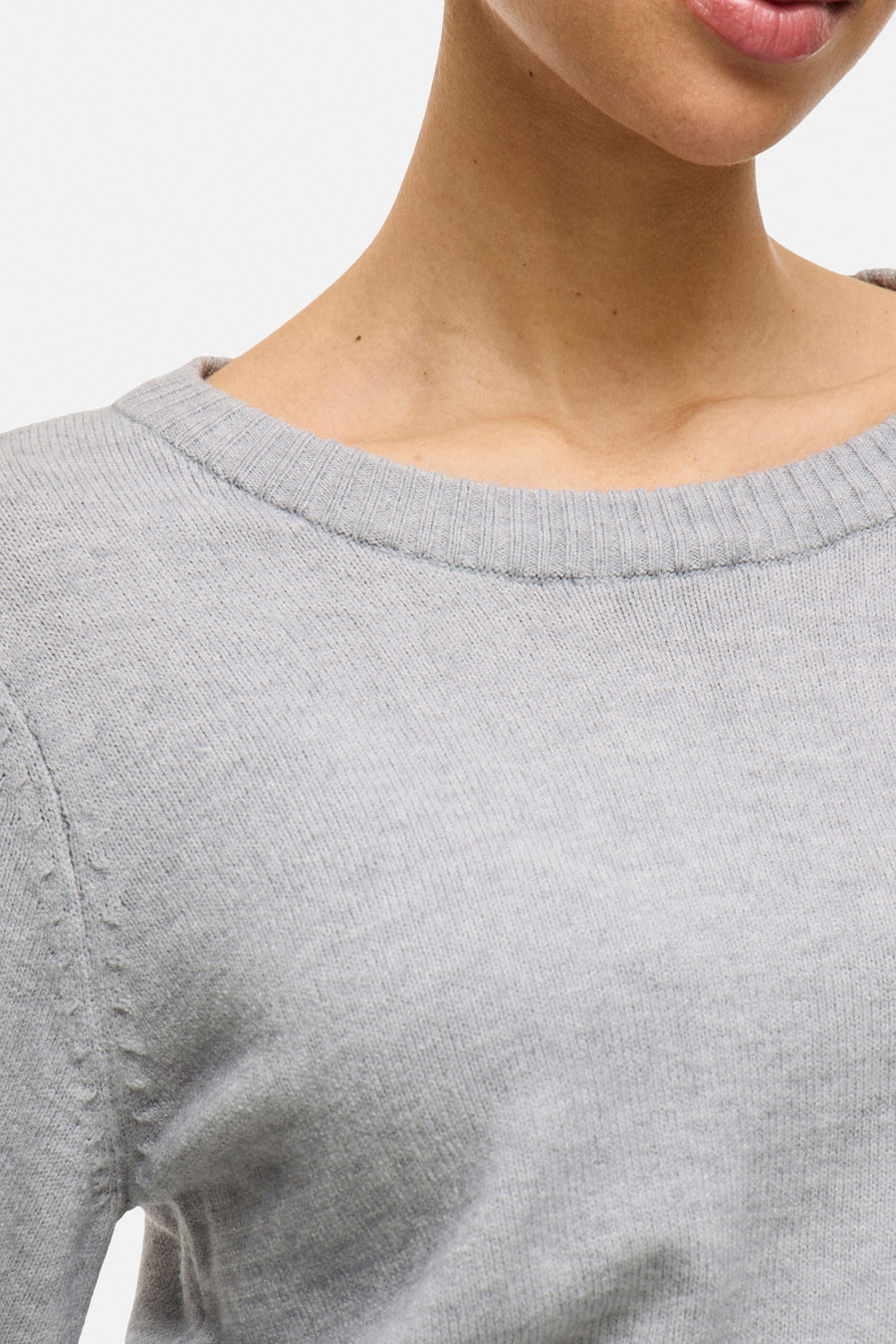 Pull met ronde hals - grijs - VILA®