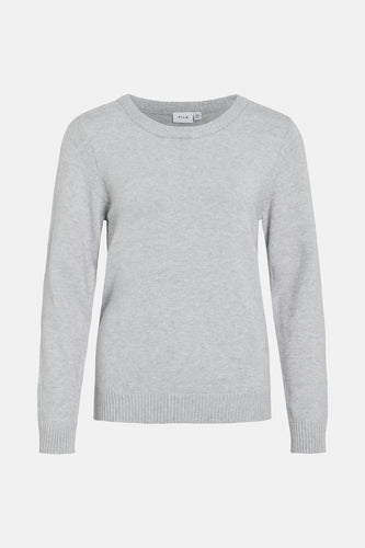 Pull met ronde hals - grijs - VILA®